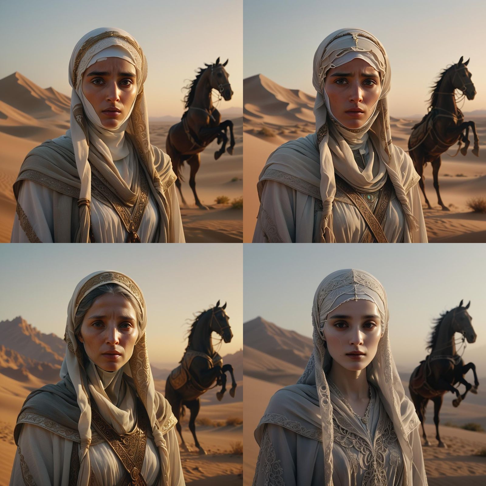 Woman in Niqab: Hyperdetailed Digital Art