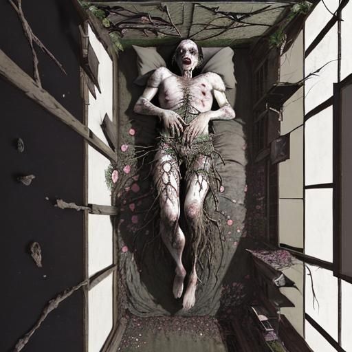 Horrific Transformation: A Grotesque Body Horror Painting