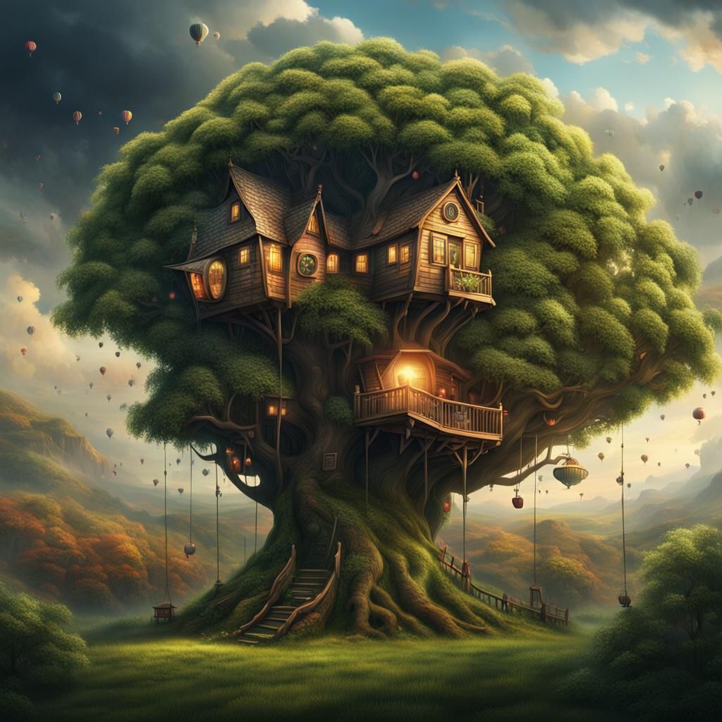 Apple Treehouse: Epic Digital Matte Painting