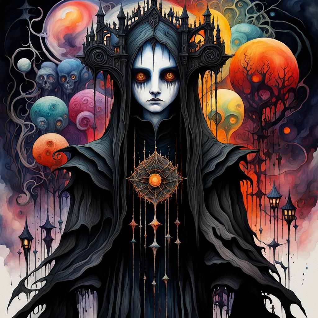 Gothic Romanticism in Dreamcore Twilight, Digital Art