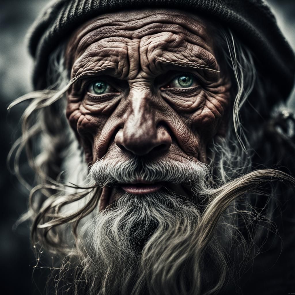 Father Time Portrait Inspired by Jeffries and Albi