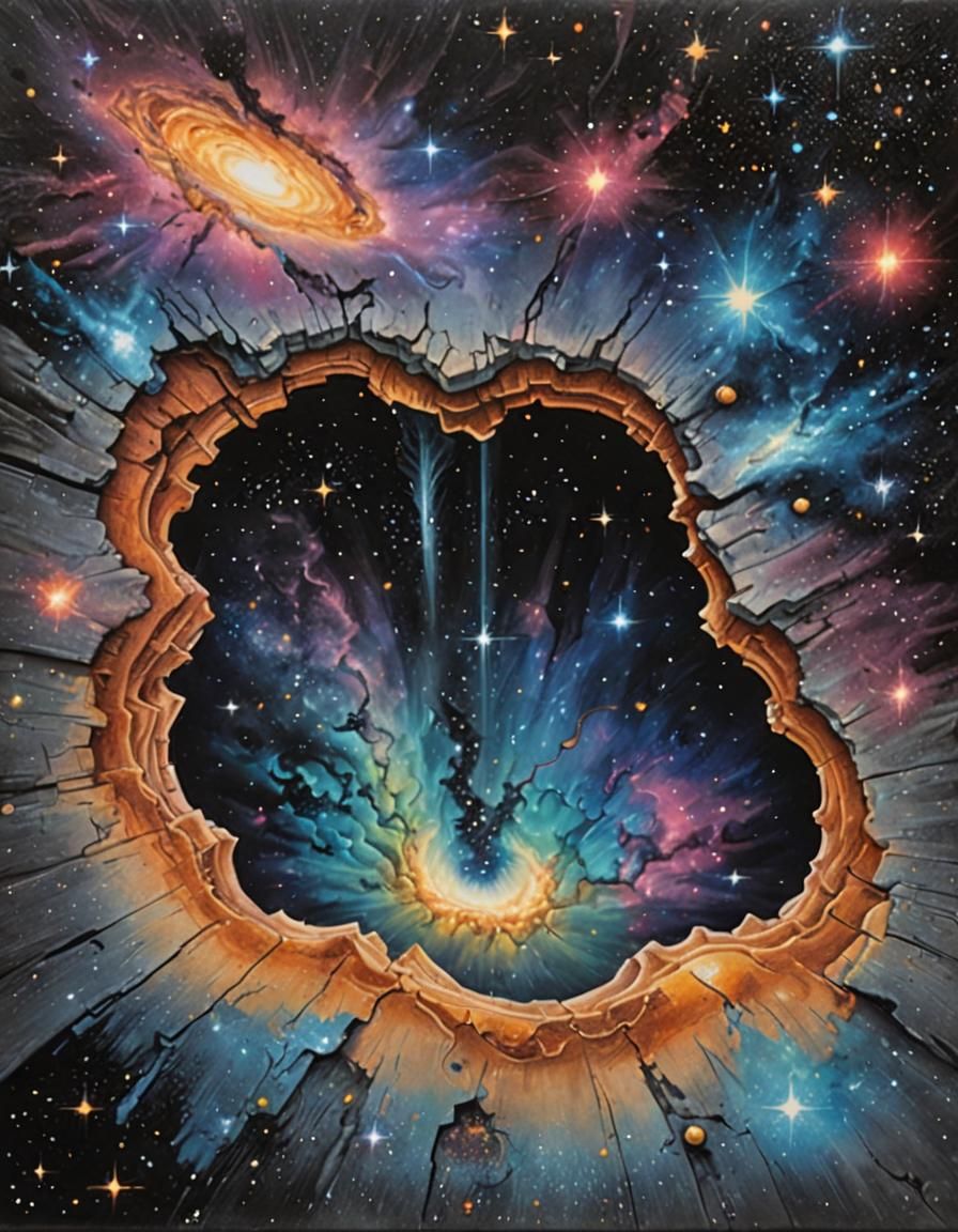 Cosmic Sinkhole: Chalk Art by Victoria Frances