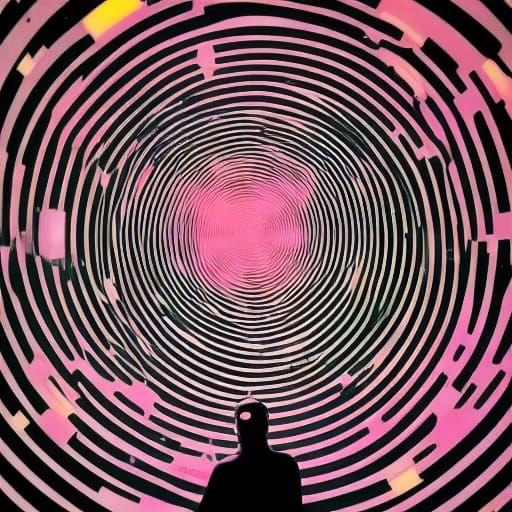 Ethereal Levitation in Electric City: Film Noir Art