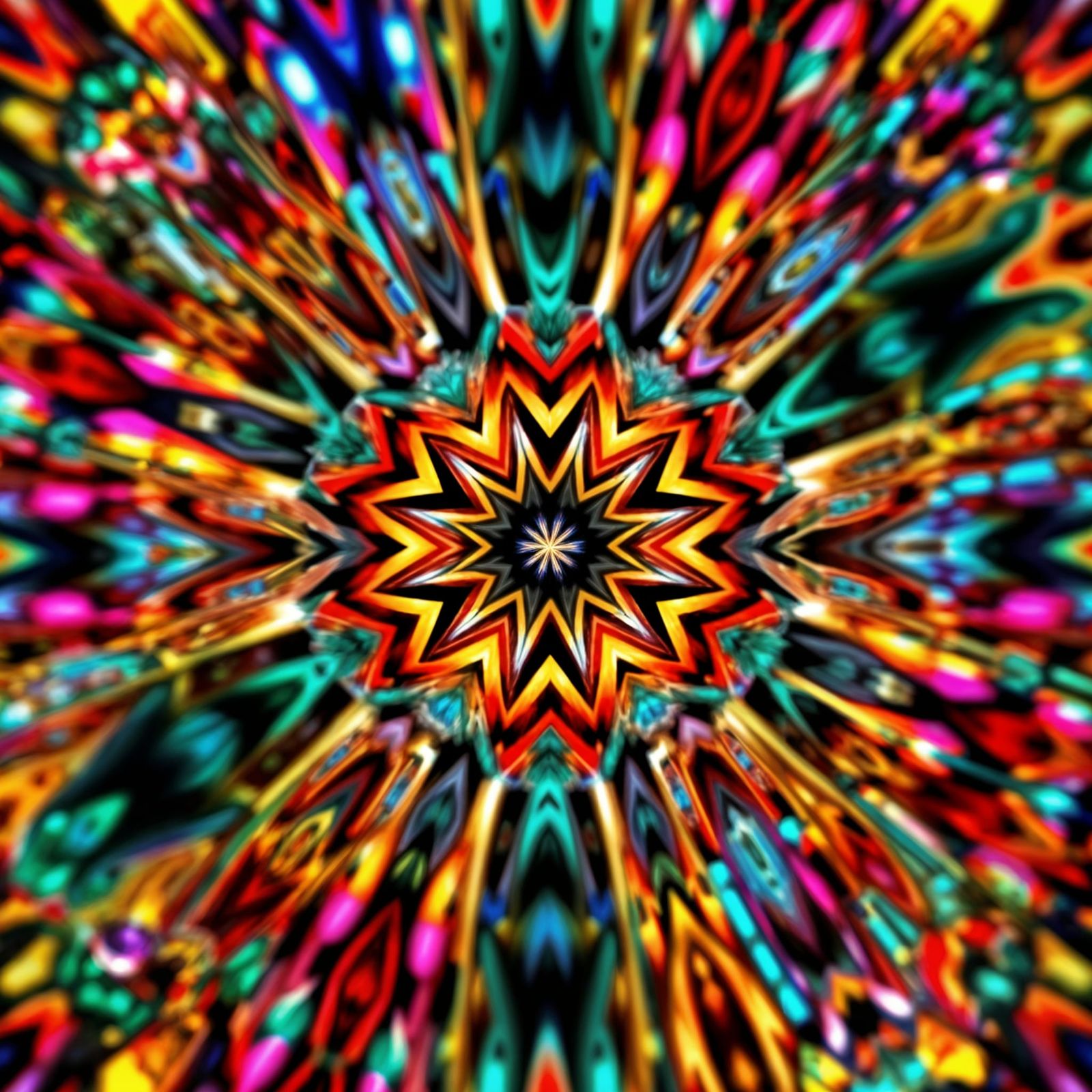 Mesmerizing Kaleidoscope Pattern in Escher Style