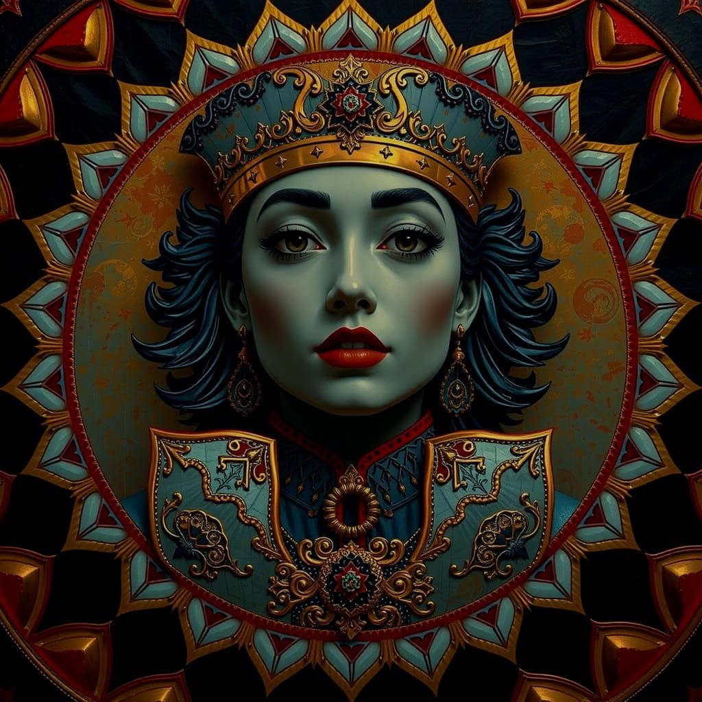 Abstract Swirls of Crimson and Scarlet