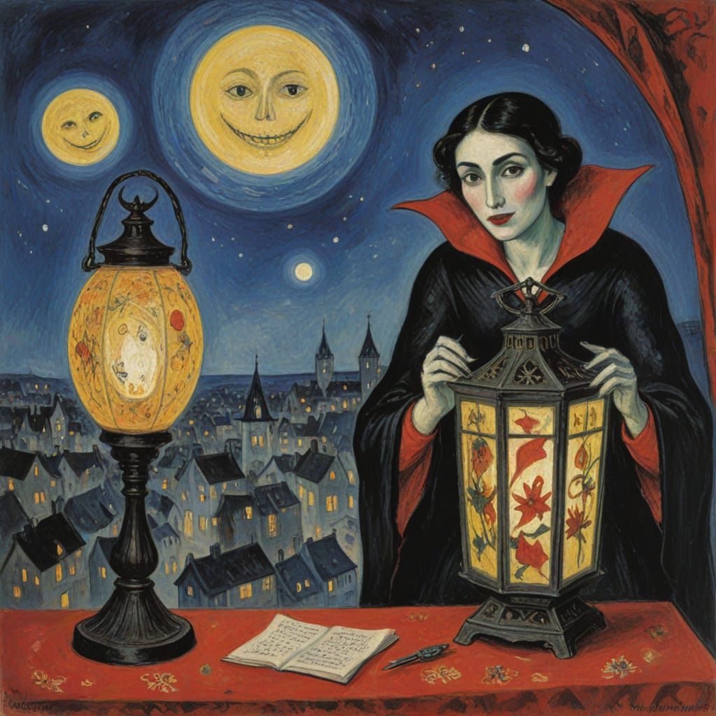 Vampire Lanterns Inspired by Ensor and Chagall