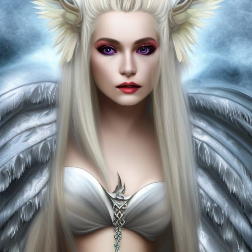Heavenly Dragon Queen Portrait in Fantasy Style