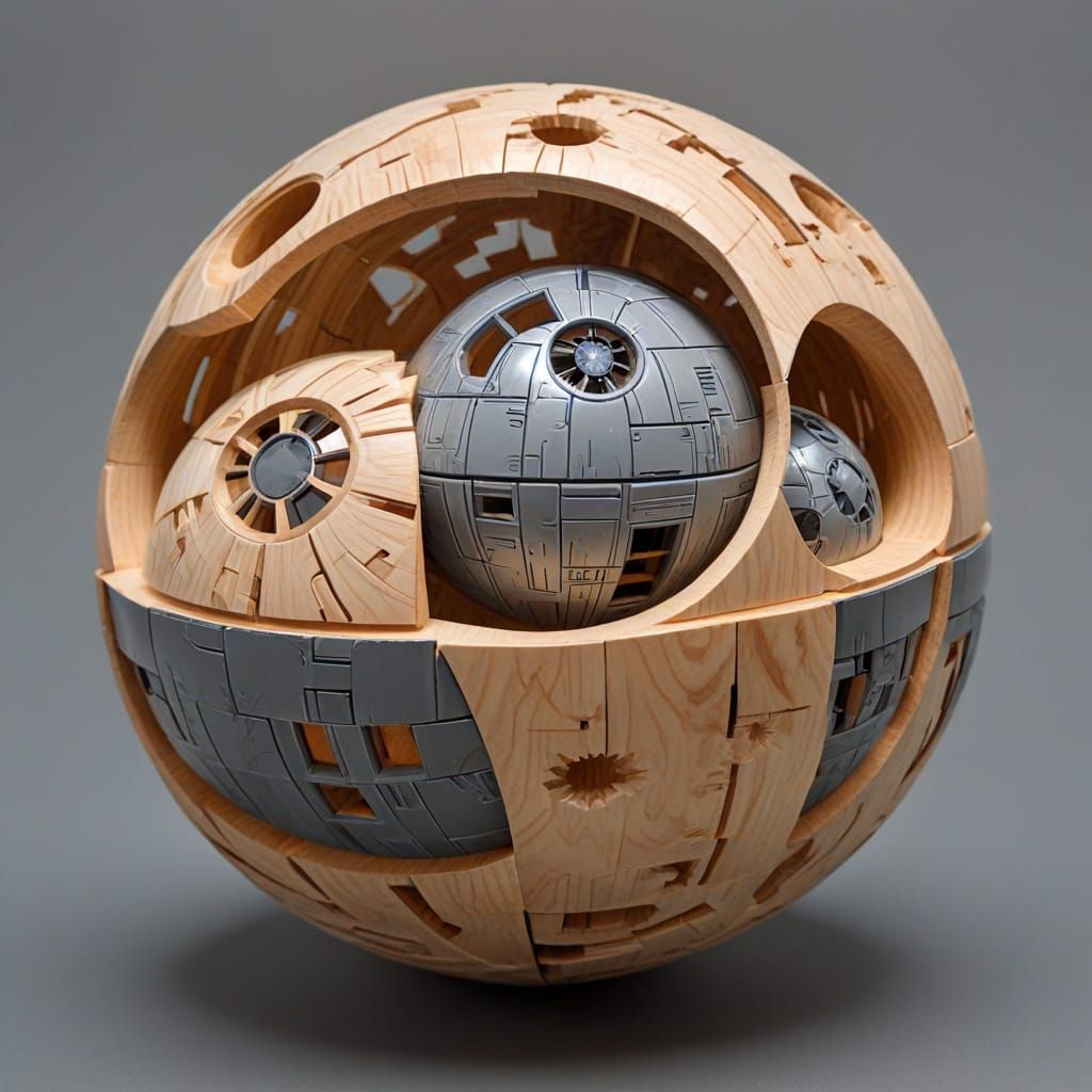 Star Wars World Hidden Inside Wooden Ball