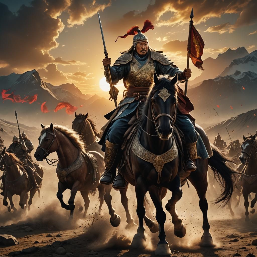 Genghis Khan Rides to Battle: Fantasy Concept Art