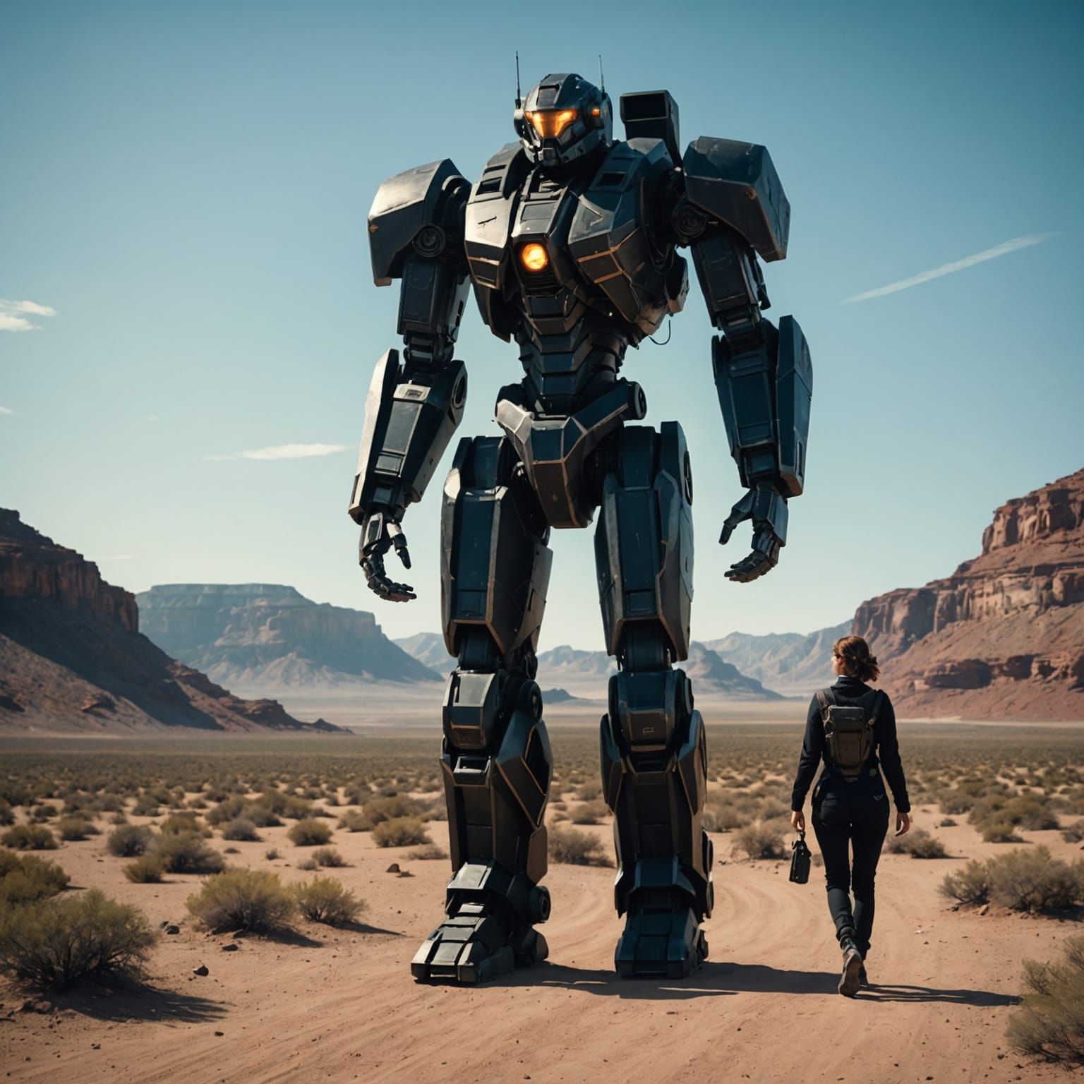 Epic Mech Warrior Encounter on Alien World