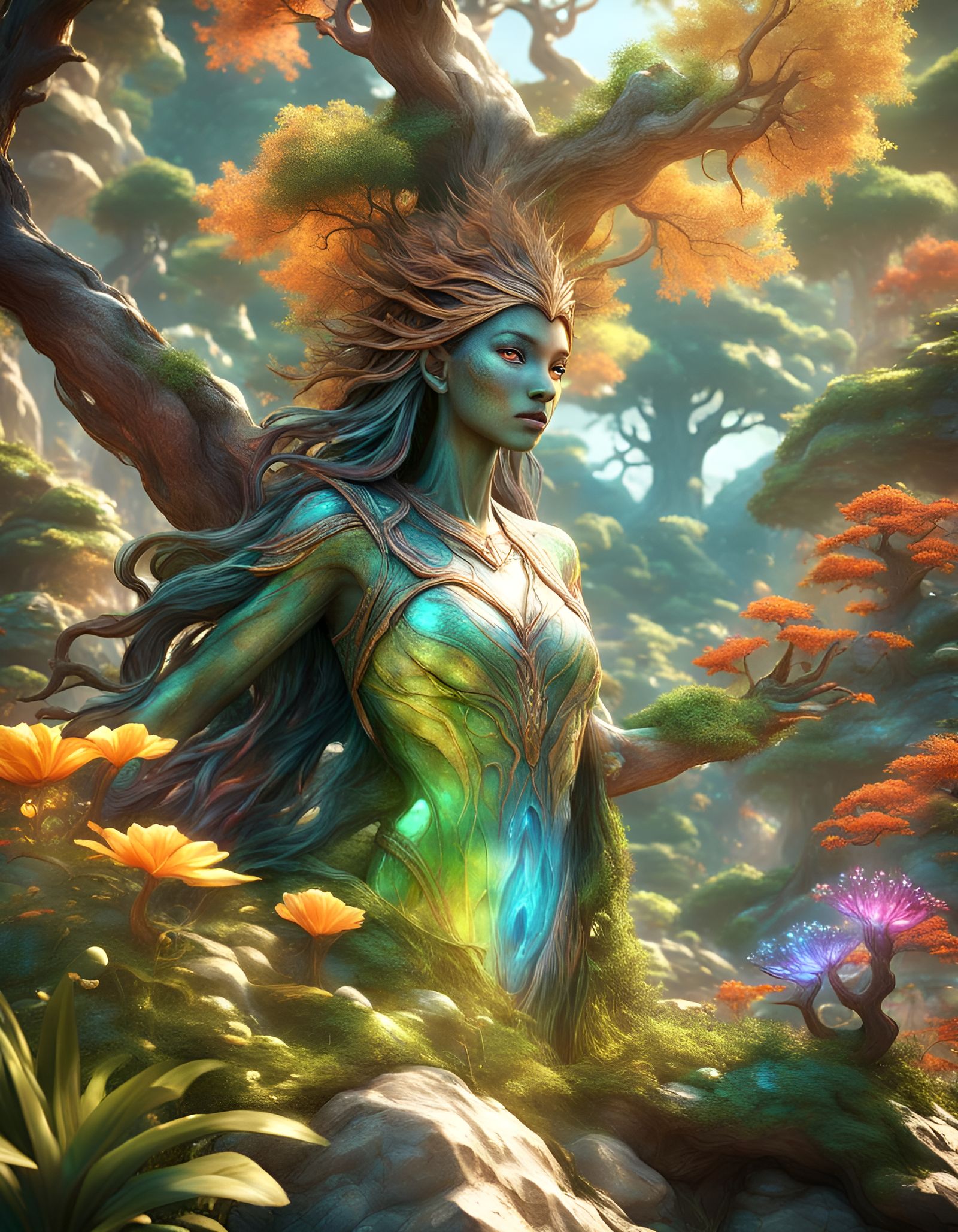 Elemental Goddess in Fantasy Setting