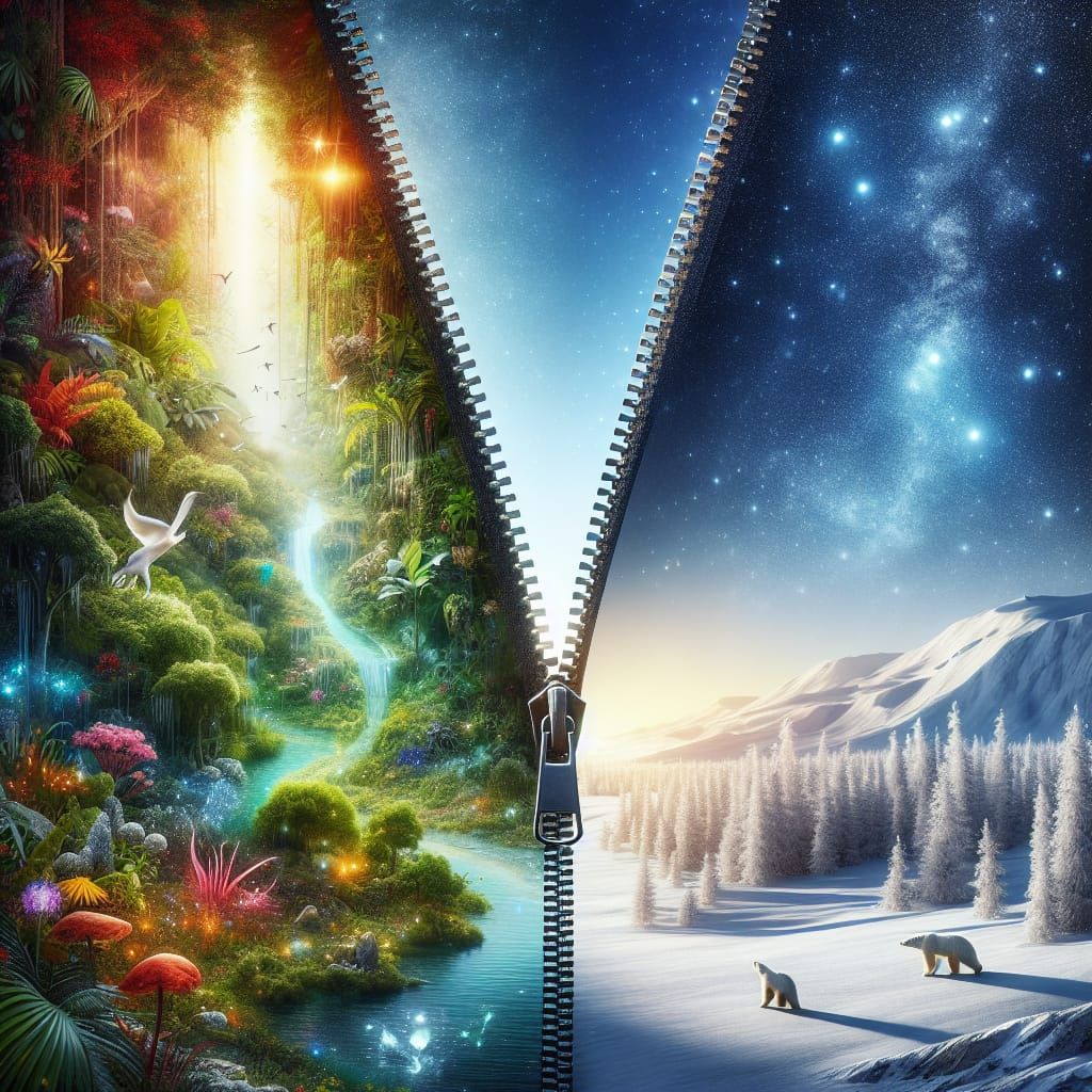 Vibrant Jungle Meets Icy Wasteland in Dazzling Concept Art