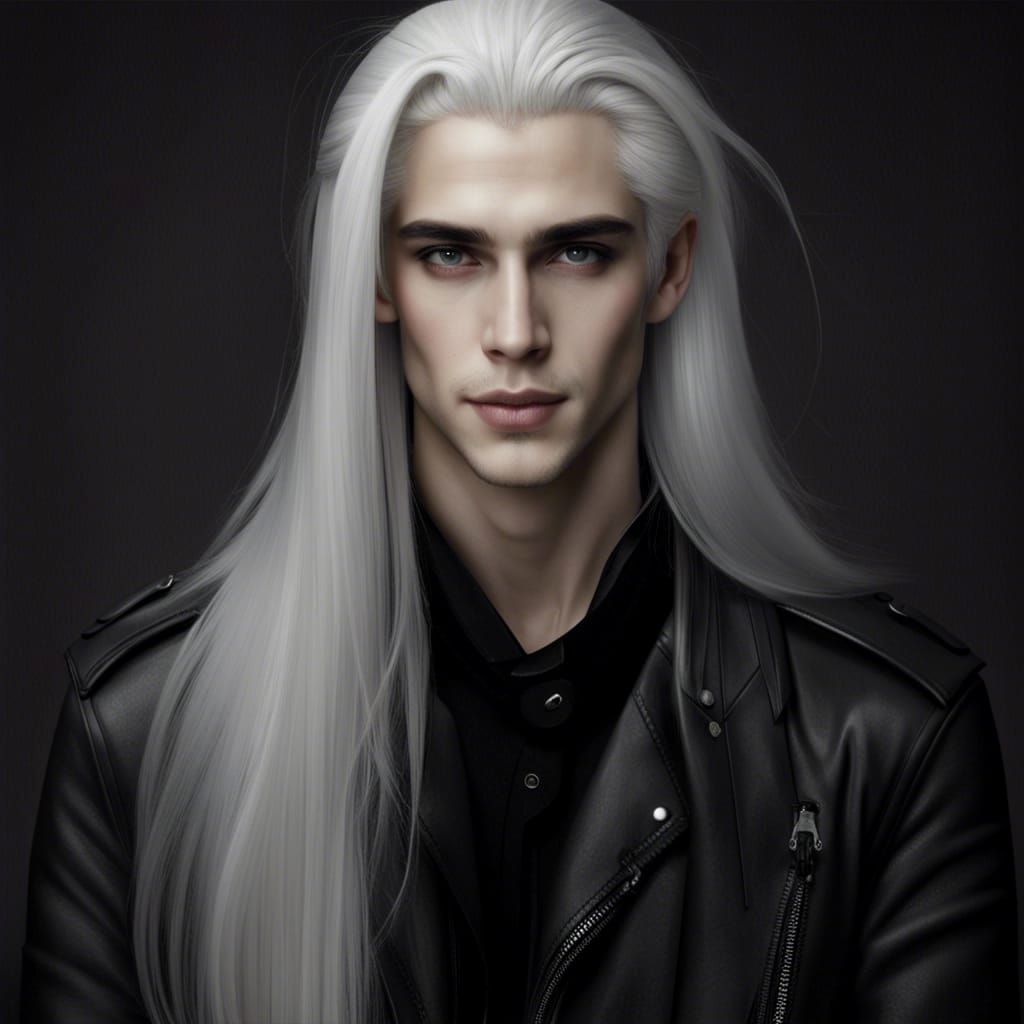 Goth Vampire: Pale Youth with Piercing Gaze