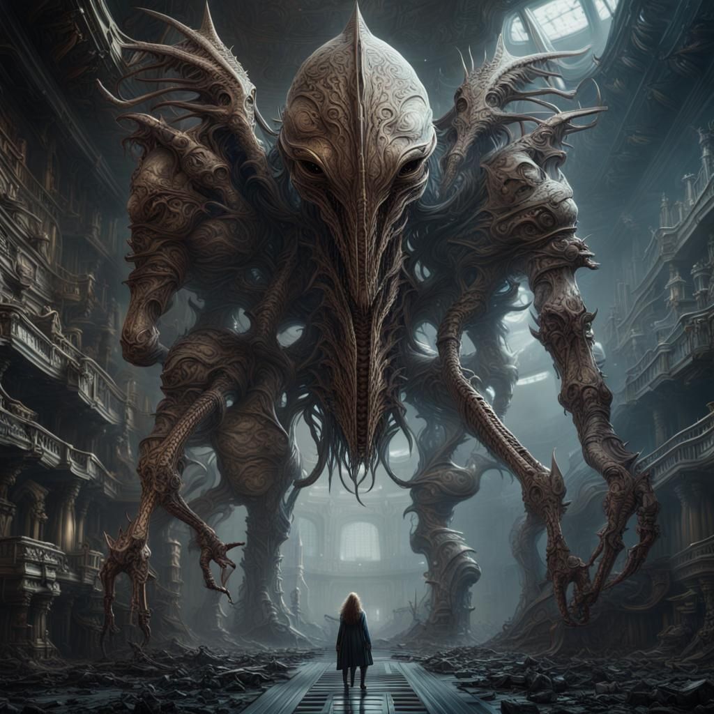 Gigeresque Biomechanical Alien Queen