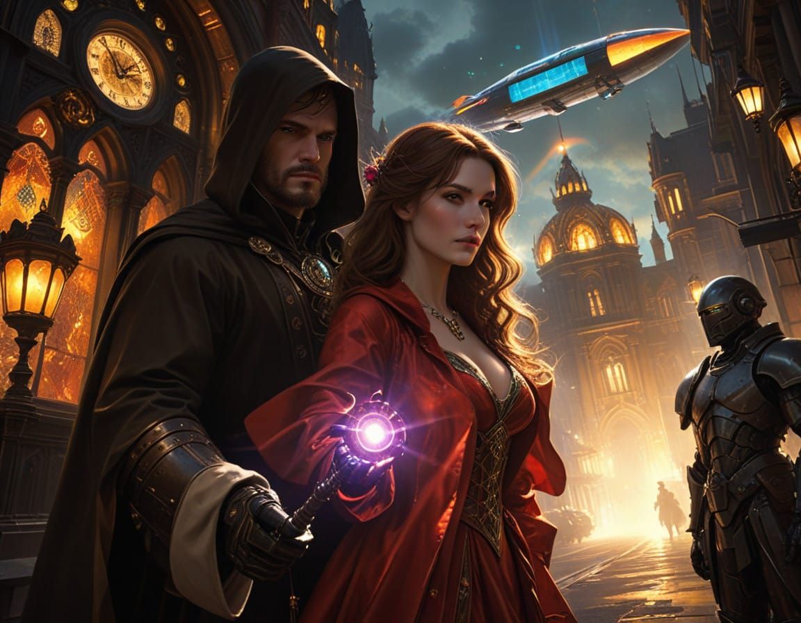 Mysterious Victorian Futurist Encounter