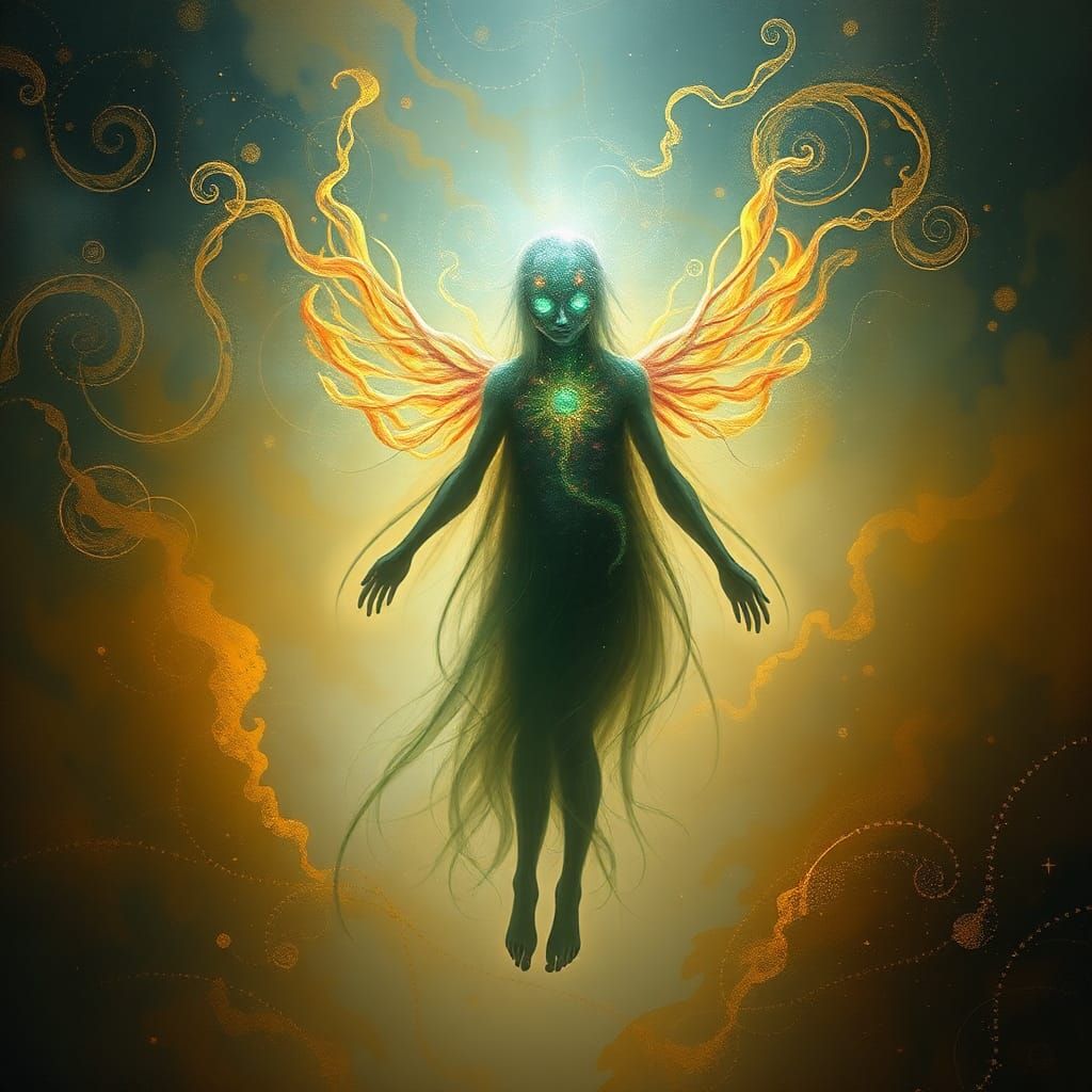 Ethereal Celestial Being in Surrealist Style