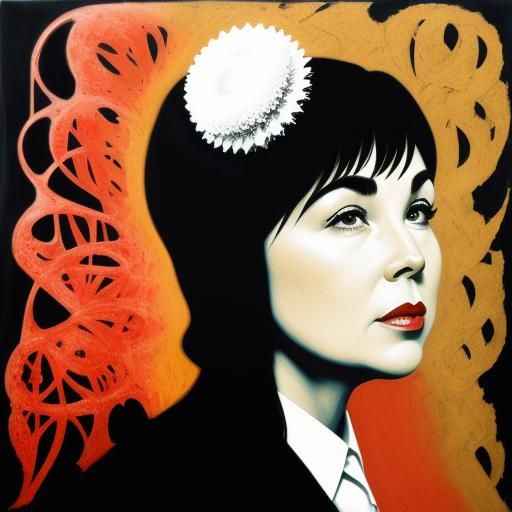 Louise Brooks as Joan of Arc: Surrealist Oil Painting