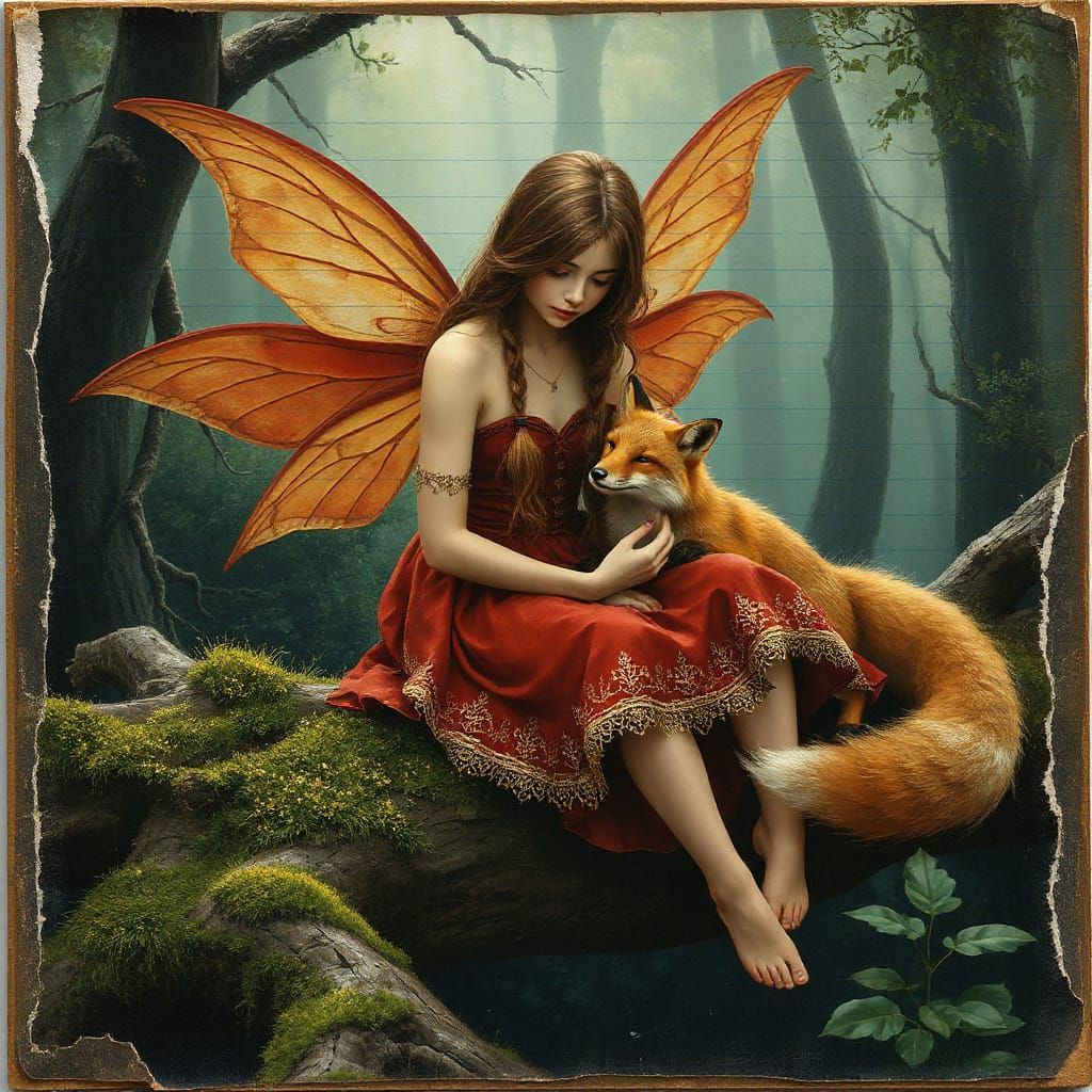 Enchanted Fairy in Golden Brown Hues