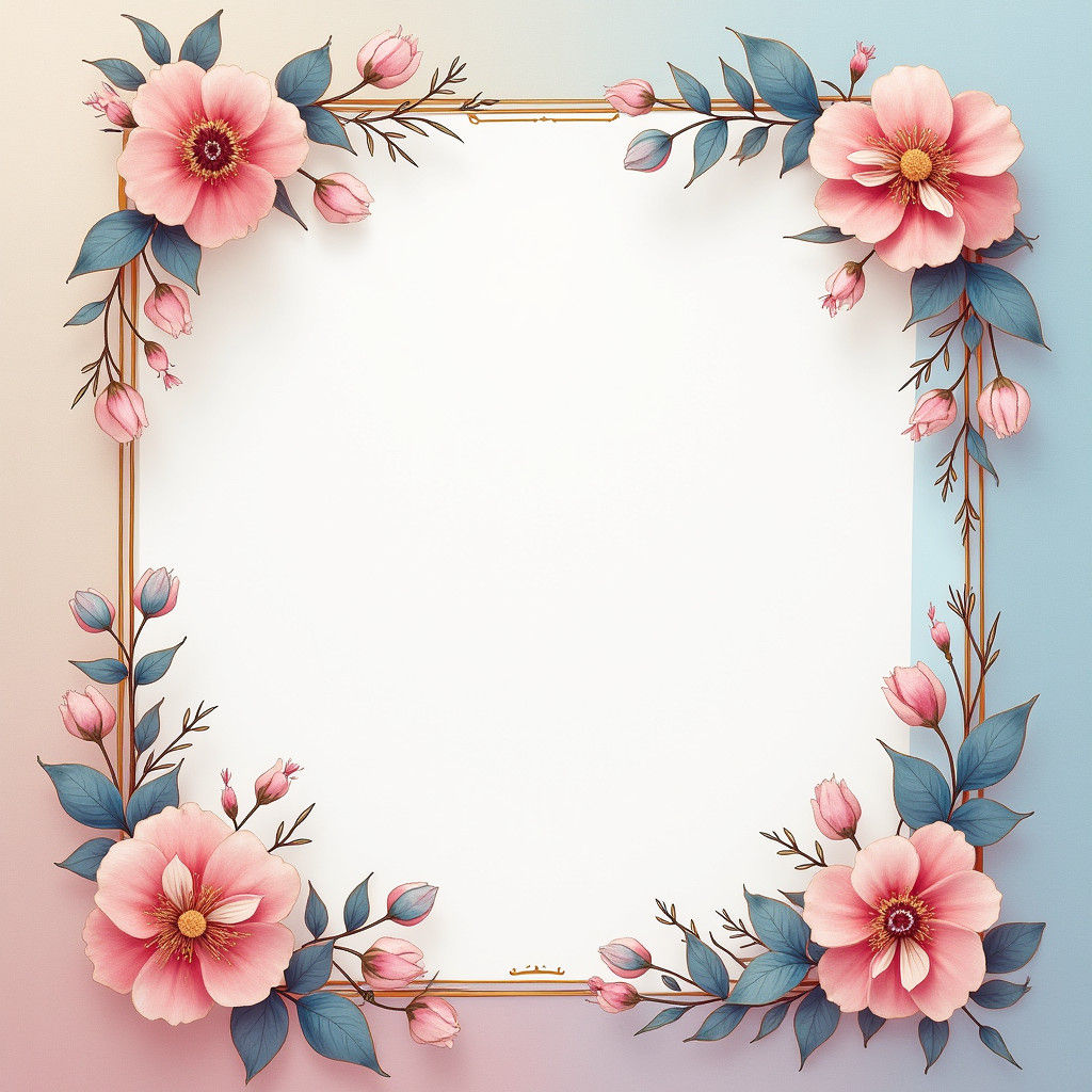 Romantic Wedding Announcement in Fantasy Art Style