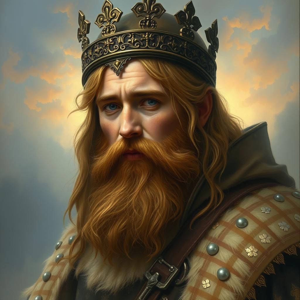 William Wallace: Medieval Portrait in Ethereal Style