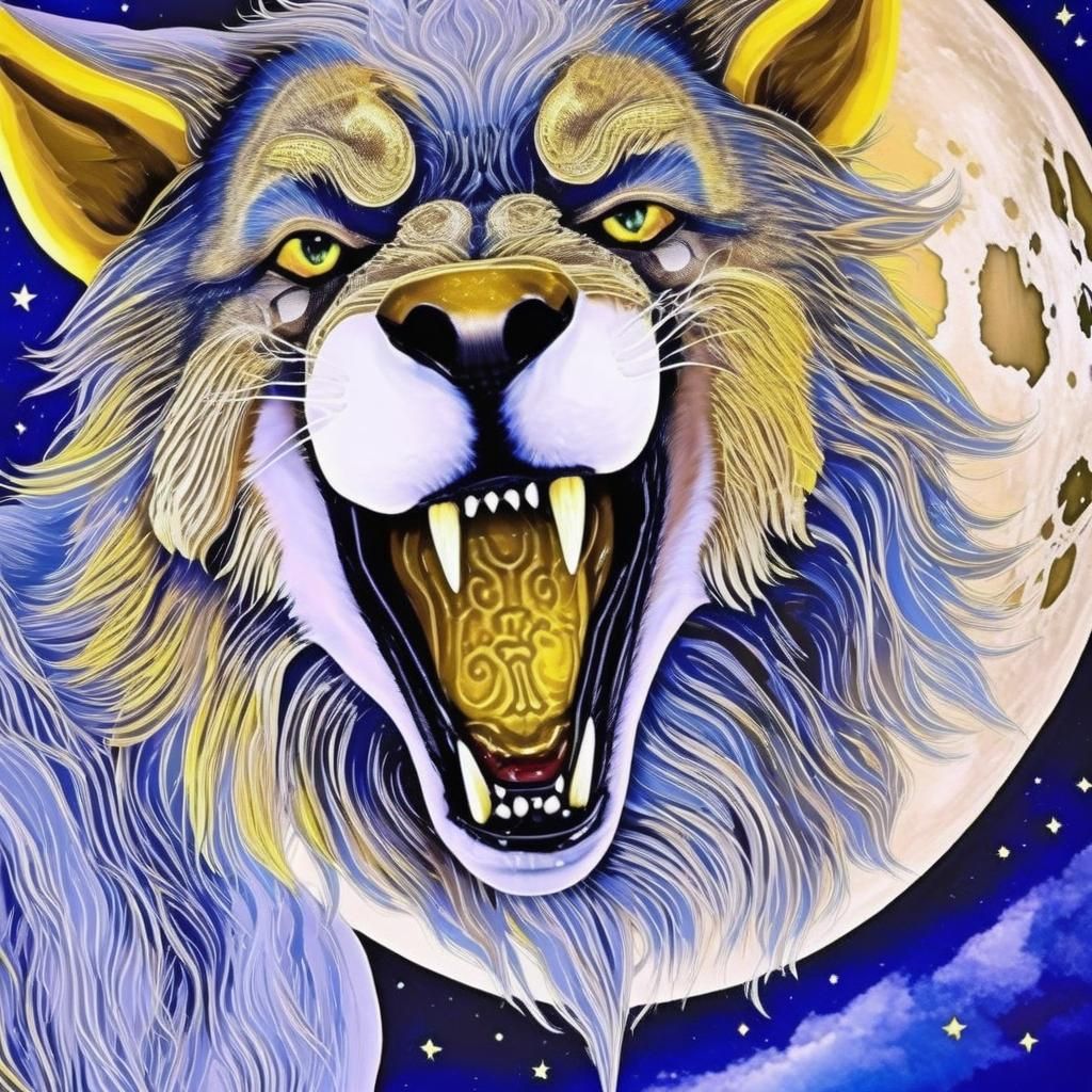 Detailed Werewolf Illustration