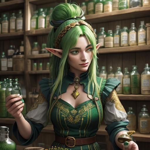 Enchanting Elf Creates Fractal Potions