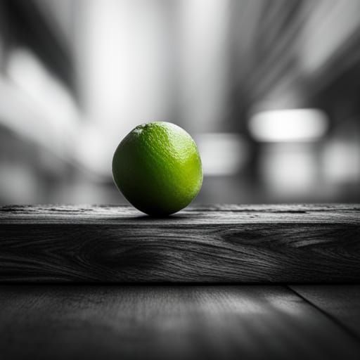 Lime Mood Tracker in Black and White Photography