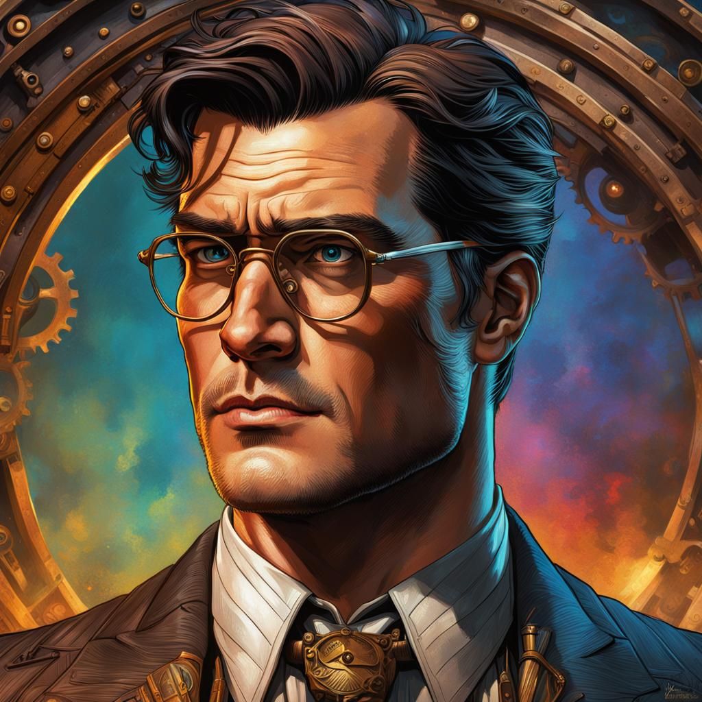 Steampunk Clark Kent: Hyperrealistic Concept Art