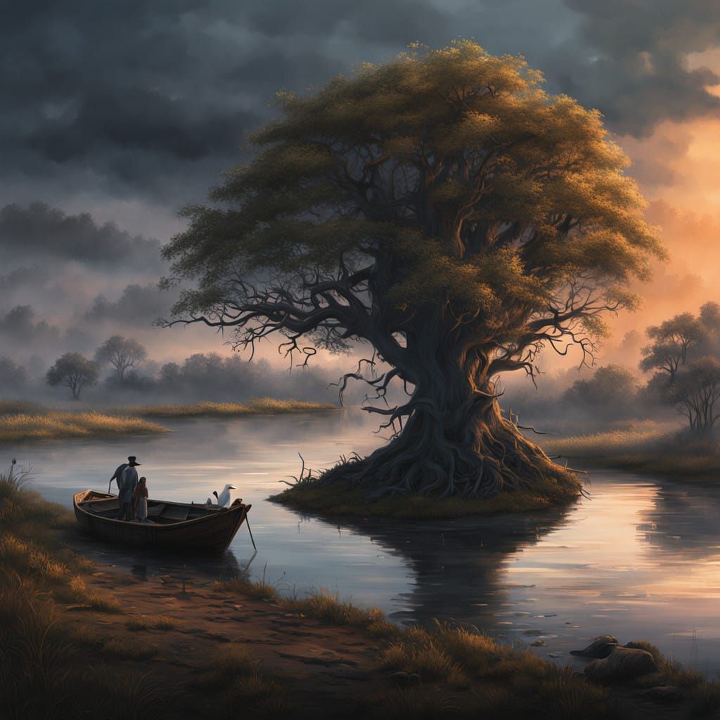 Ethereal Twilight on the Orinoco River