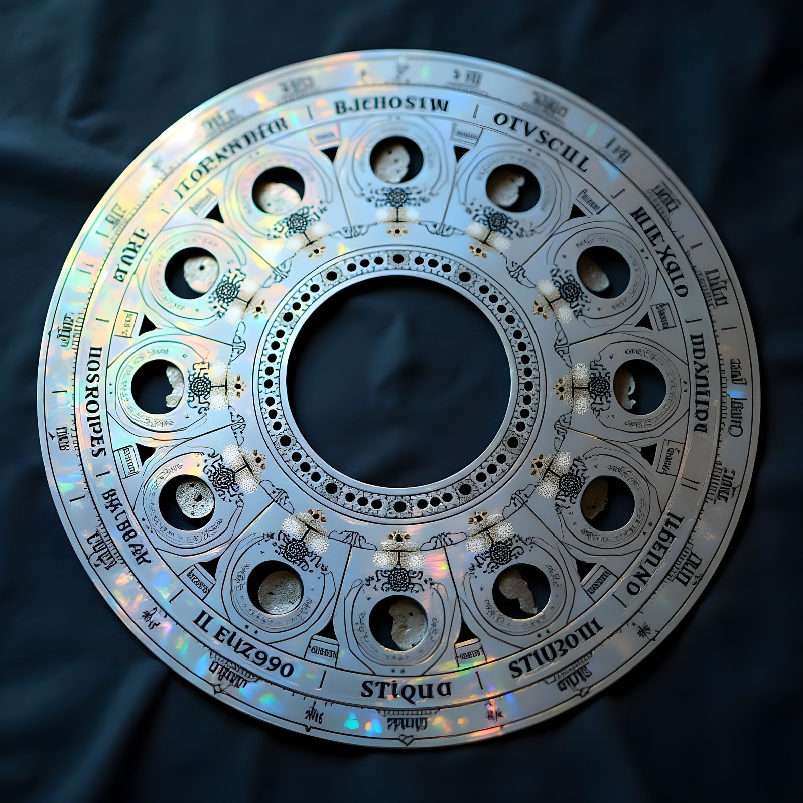 Celestial Calendar Wheel in Kirigami Style