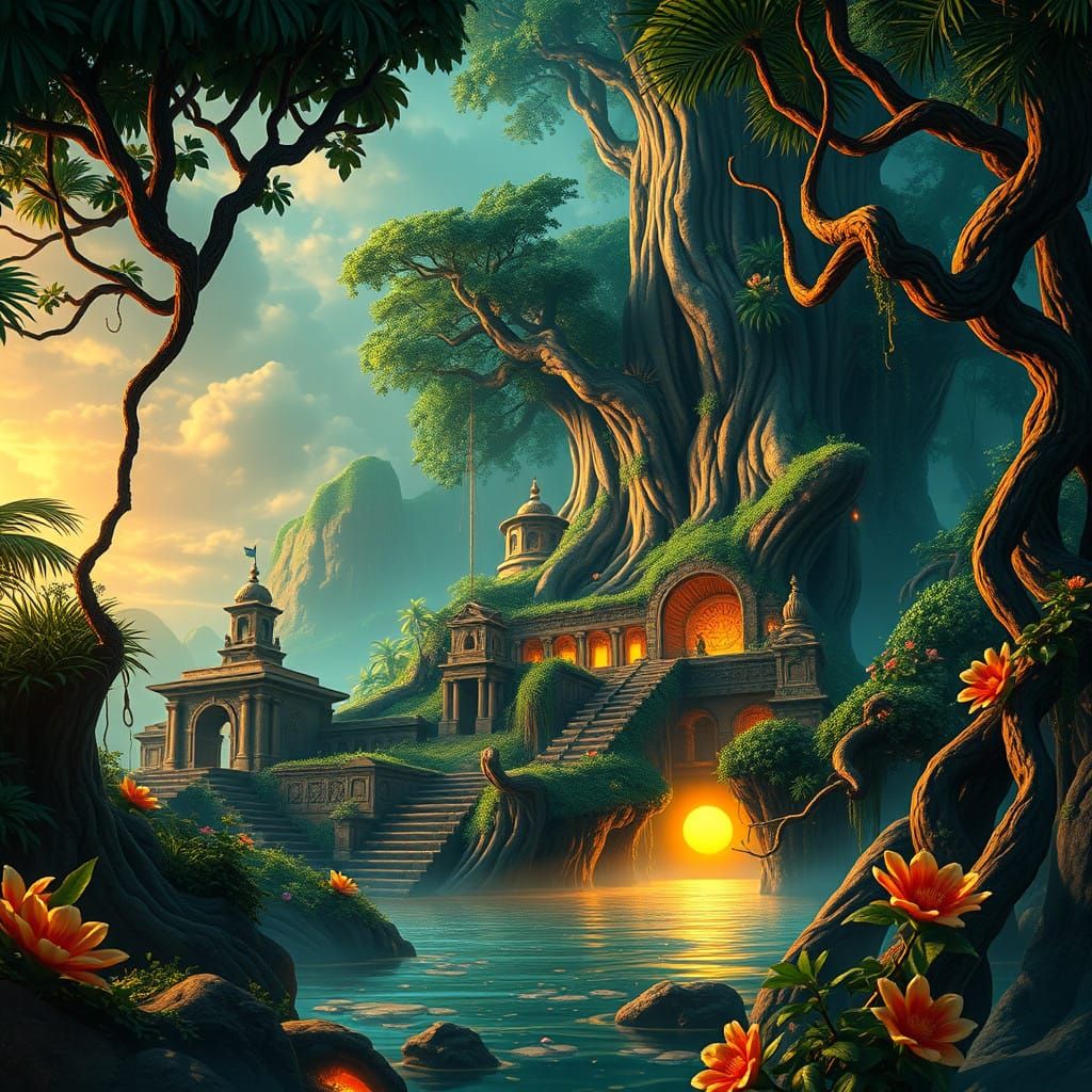 Epic One Piece Universe Splash Screen in Vibrant Tropical Is...