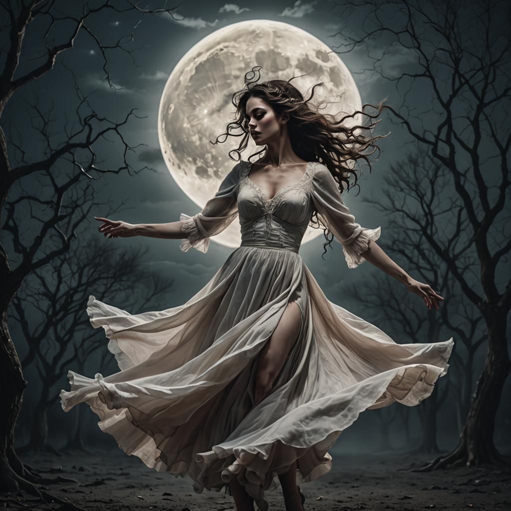 Enchanted Dance Under the Pale Moonlight