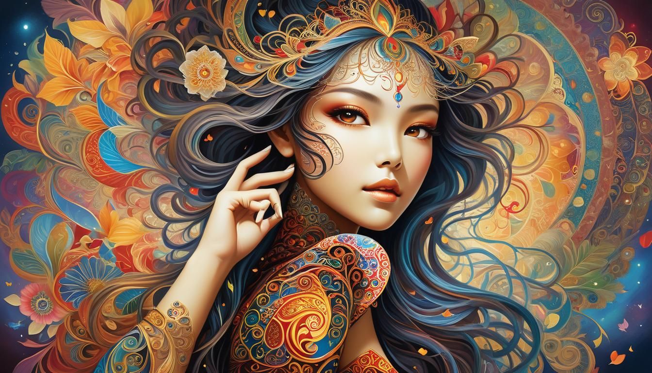 Enlightenment: Interconnectedness in Psychedelic Fractal Art