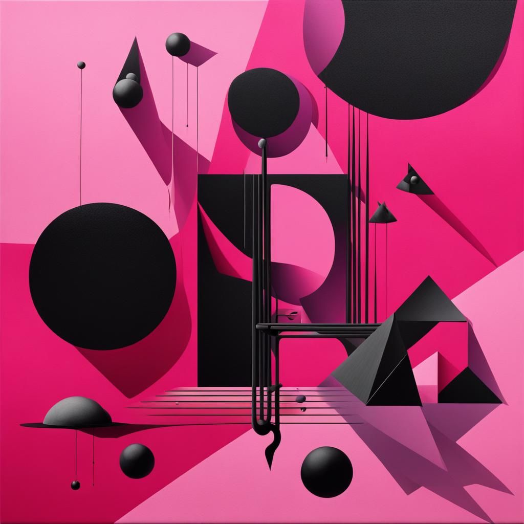 Surreal Geometric Shapes in Oil