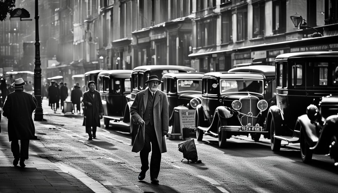 1930s City Street Scene in Sharp Focus
