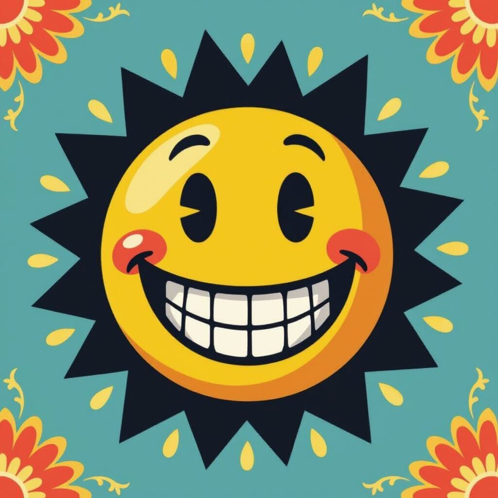 Classic Smiley Face with Cheerful Expression