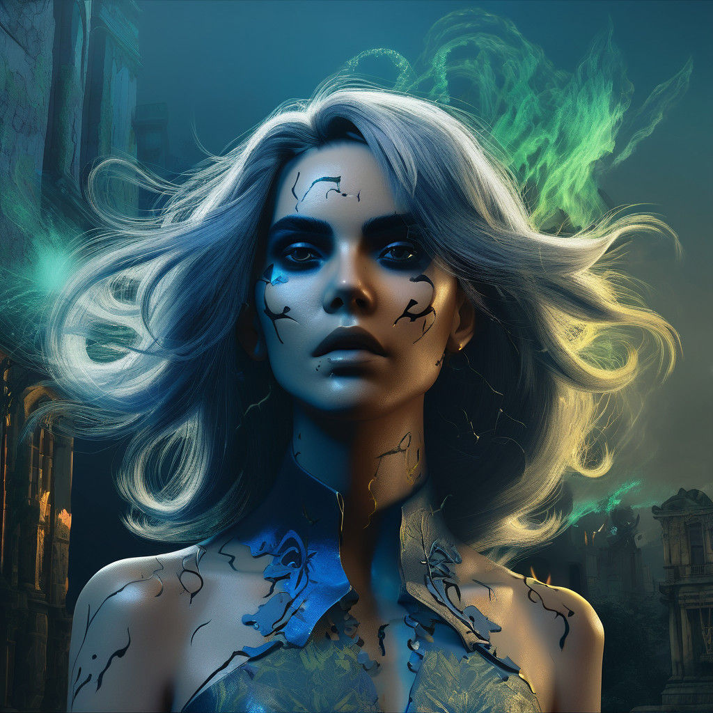 Gypsy Goddess in Shattered Dreamscape