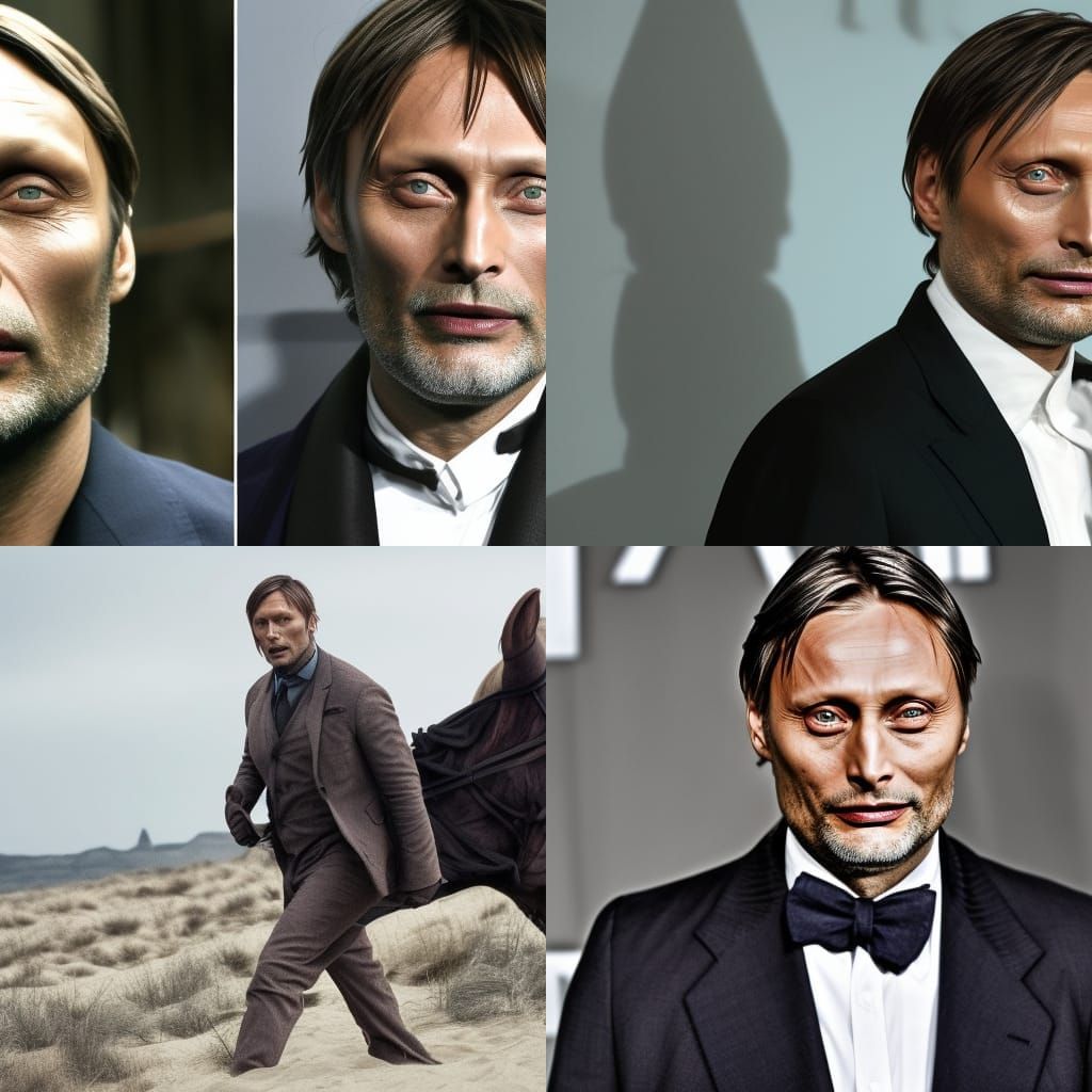 Mads Mikkelsen Portrait Generated by AI