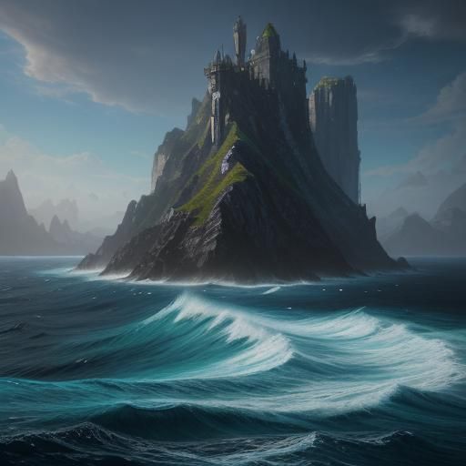 Fantastical Ocean Matte Painting in Deep Color