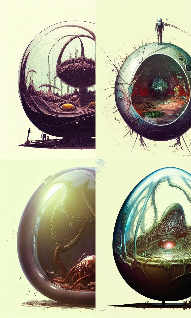 Alien World Cross Section: Hyper-Realistic Science Illustrat...