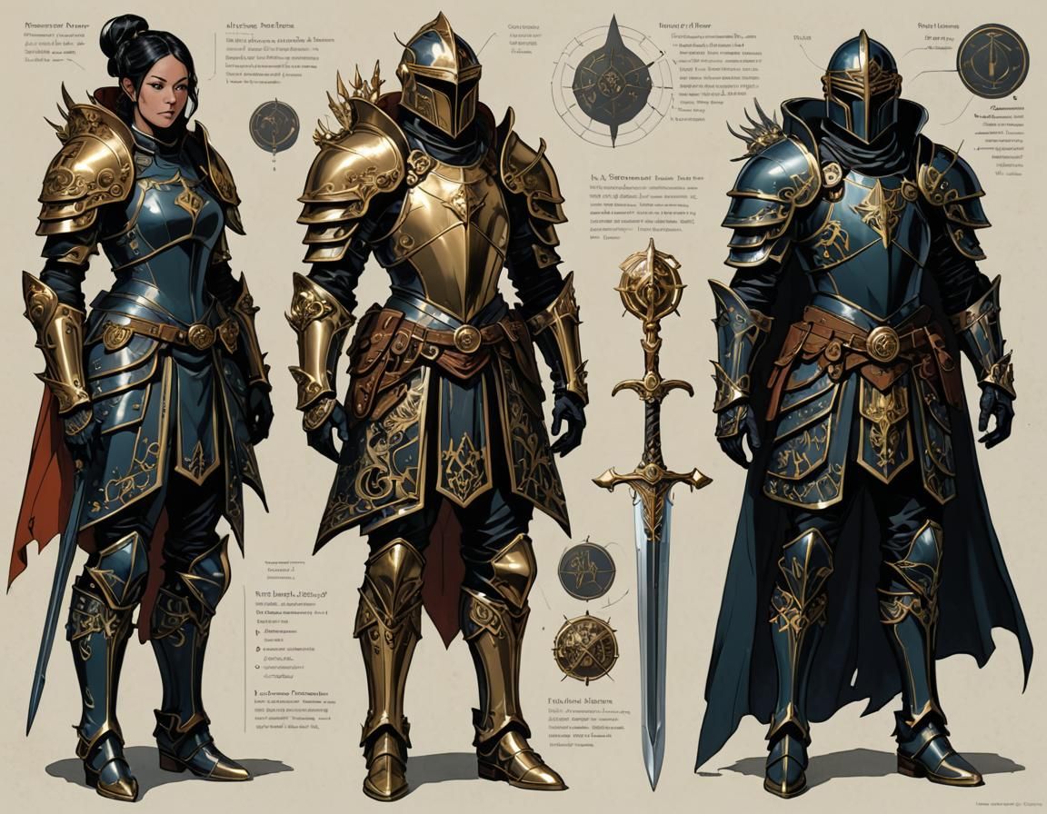 Fantasy Armor with Magical Properties Illustrated
