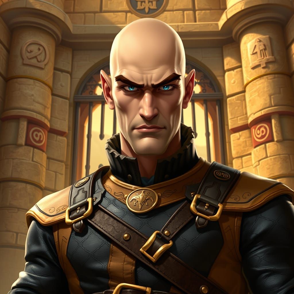 Royal Henchman Portrait in 3D Animation Style