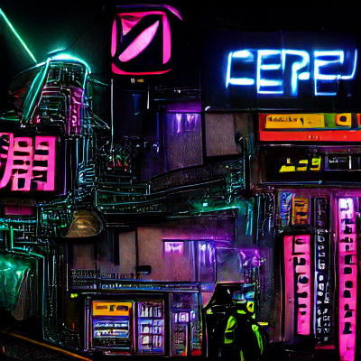 Cyberpunk Neon Cityscape of Japan