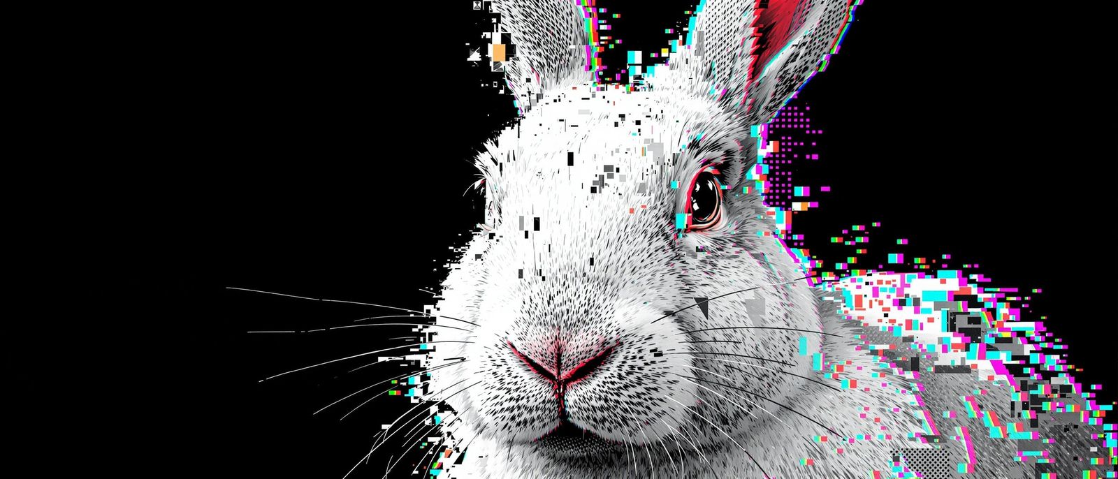 Distorted Digital Bunny Fragment