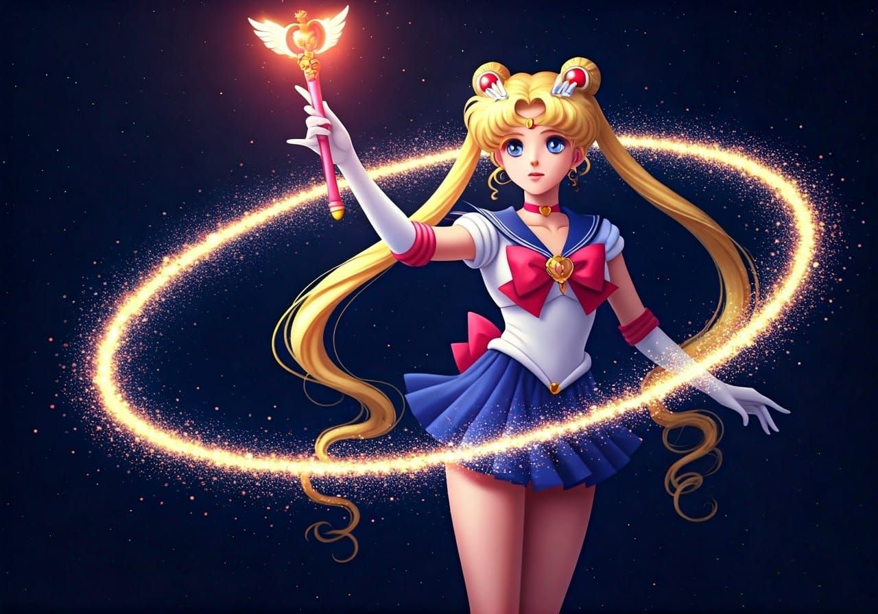 Sailor Moon in Vibrant Cel-Shaded Glory