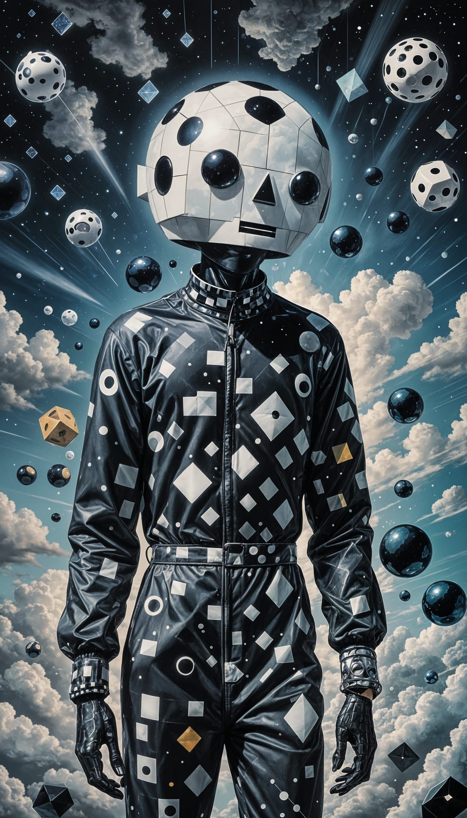 Dreamlike Humanoid in Cosmic Pop Surrealism