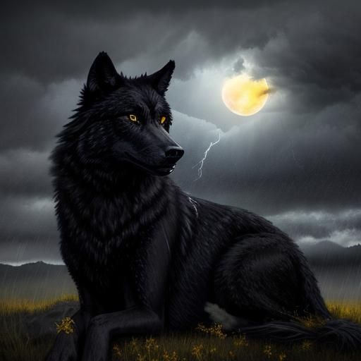 black wolf