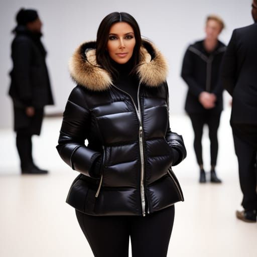 Curvy Woman in Puffer Jacket: Professional Portrait