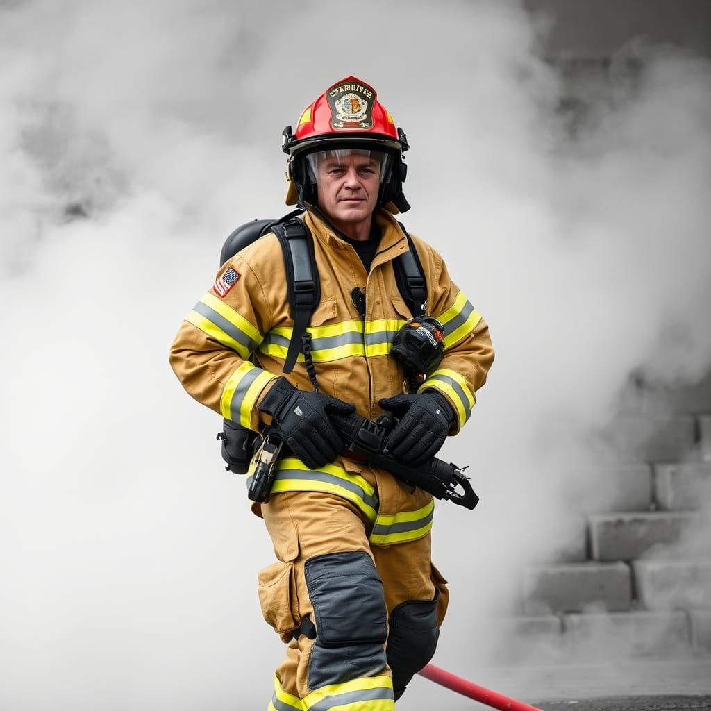 Firefighter Rocking Gear in Action