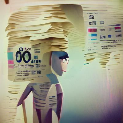 90% human, 10% paper #film digital illustration